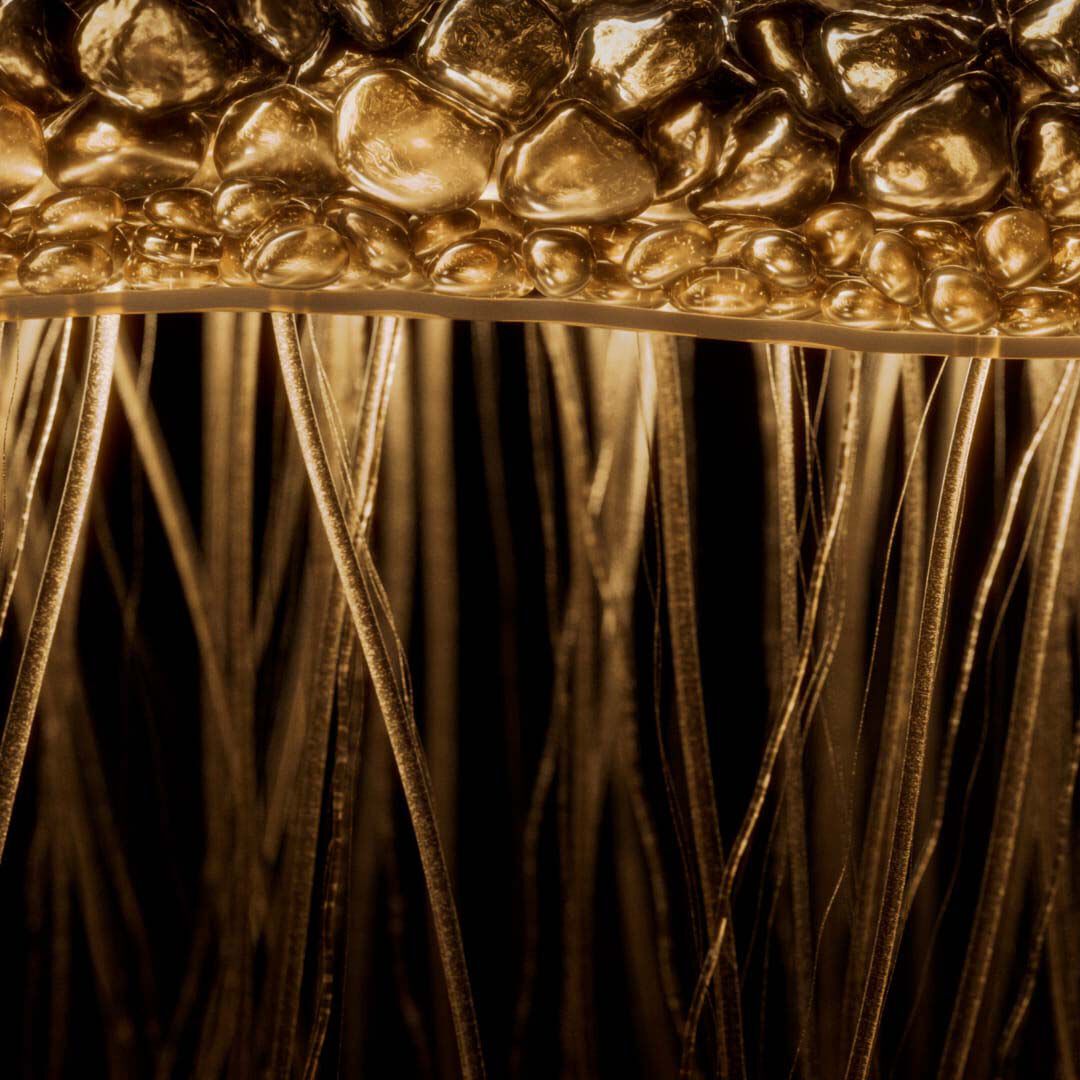 Representation microscopique dune matrice de collagene remodelee pour une fermete et une densite cutanees accrues.