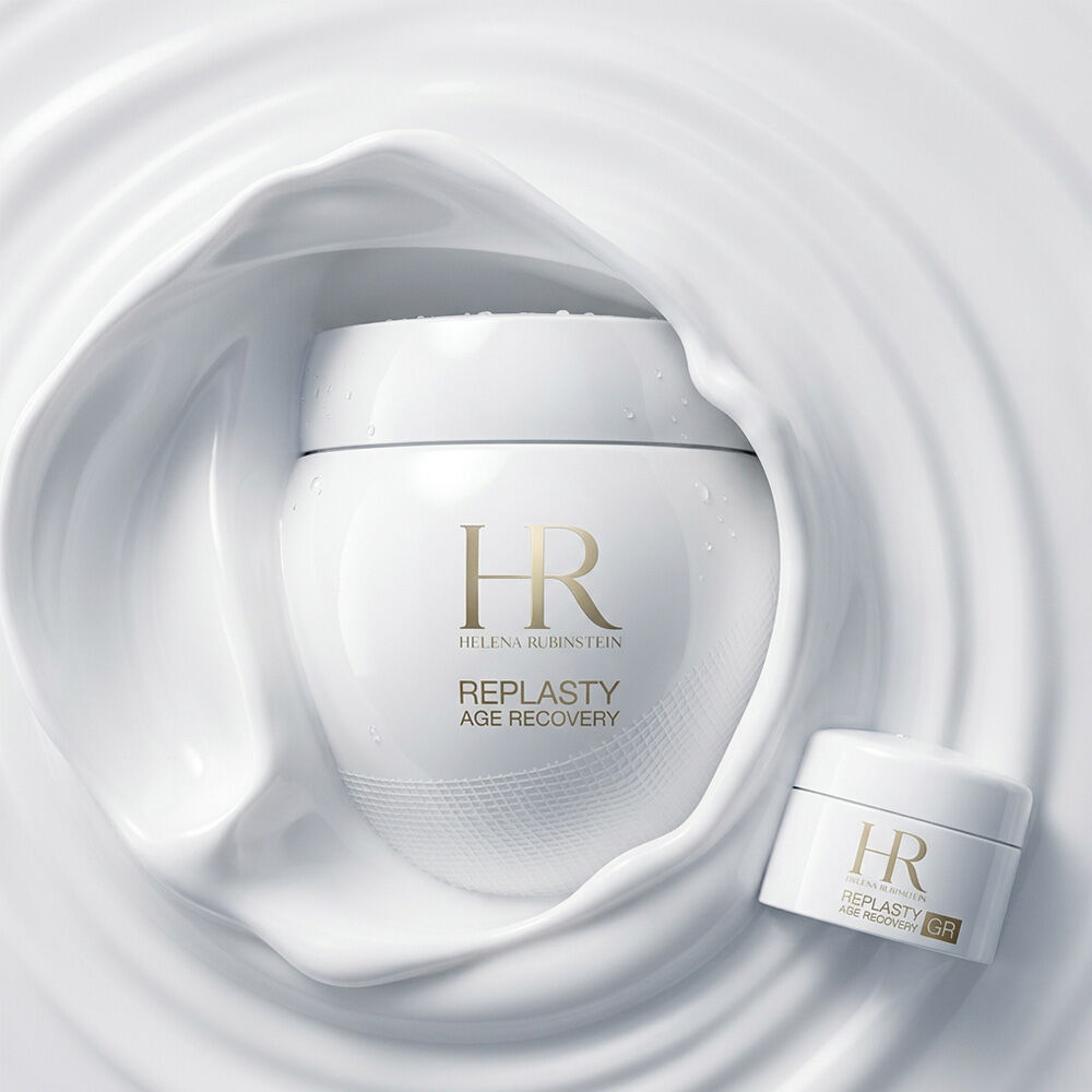  Pots Replasty Age Recovery Day dans un tourbillon de texture cremeuse.​